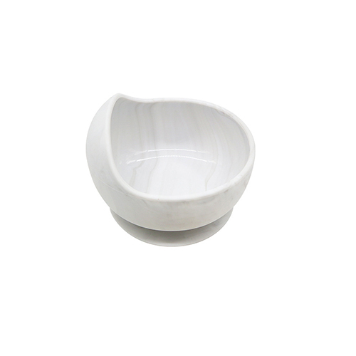  Silicone Baby-led Weaning Bowl - Marble White