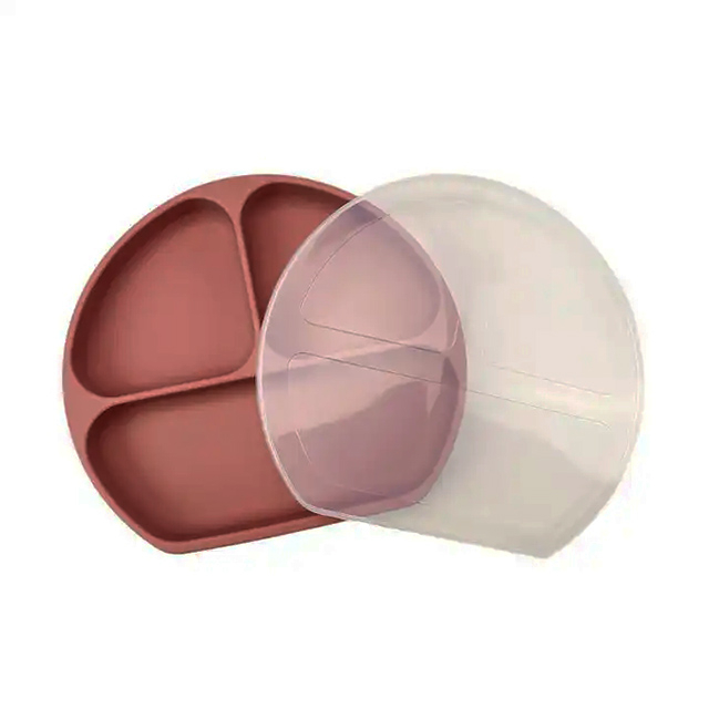 Silicone Divided Suction Plate with Transparent Lid