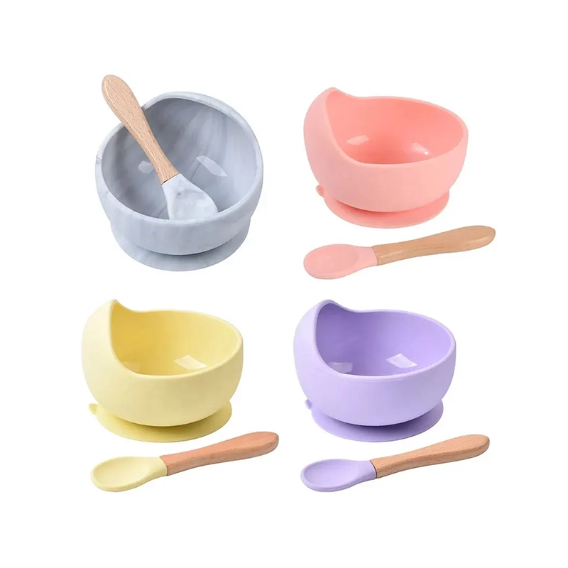 Suction Silicone Baby Bowl With Spoon