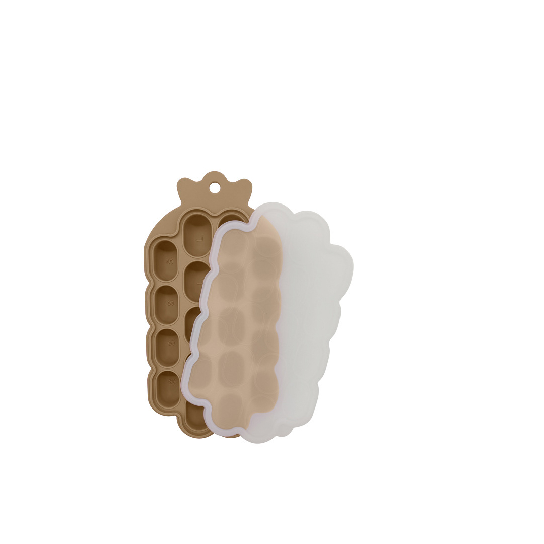 Wholesale Large Capacity Household Quick-freezing Round Silicone Food-grade Ice Cube Molds with Lids