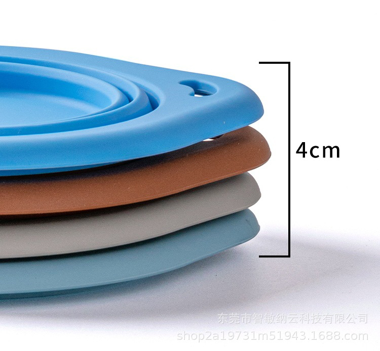 Custom Logo Portable Silicone Pet Bowls 