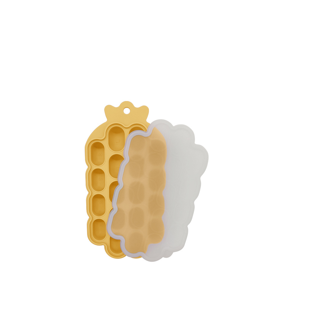 Wholesale Large Capacity Household Quick-freezing Round Silicone Food-grade Ice Cube Molds with Lids