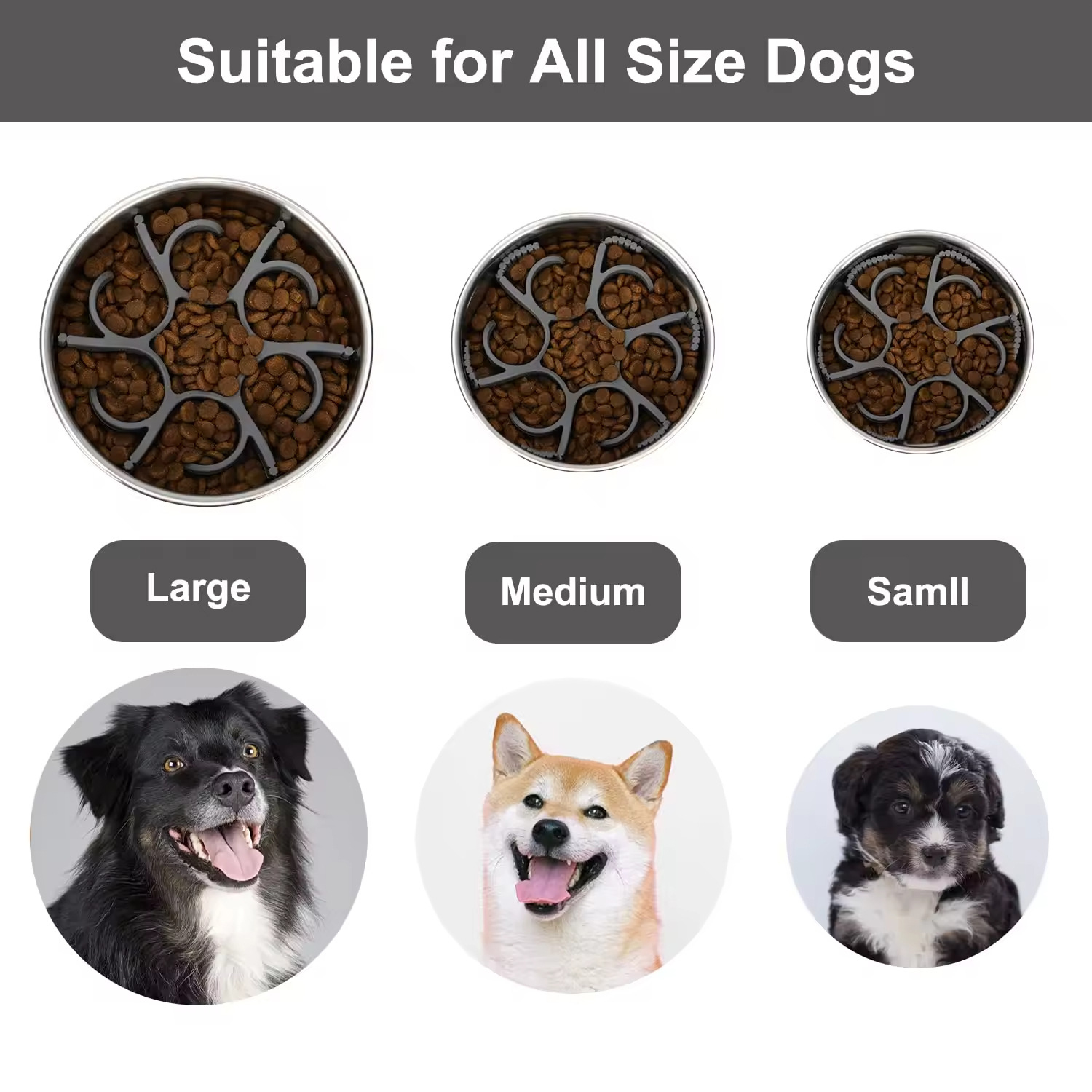 Silicone Spiral Slow Feeder Dog Bowl