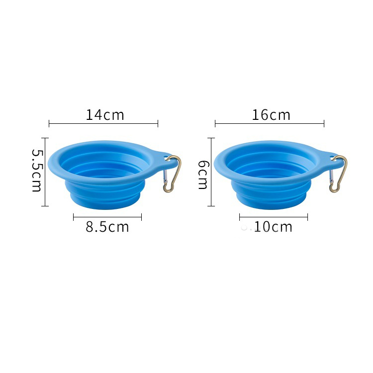 Custom Logo Portable Silicone Pet Bowls 