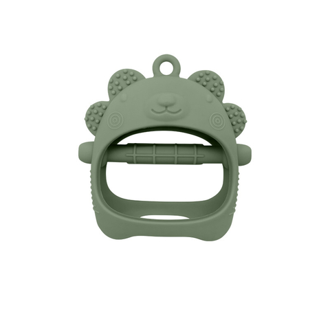 New BPA Bear Head Baby Teething Toy Food-grade Silicone Teether Gloves