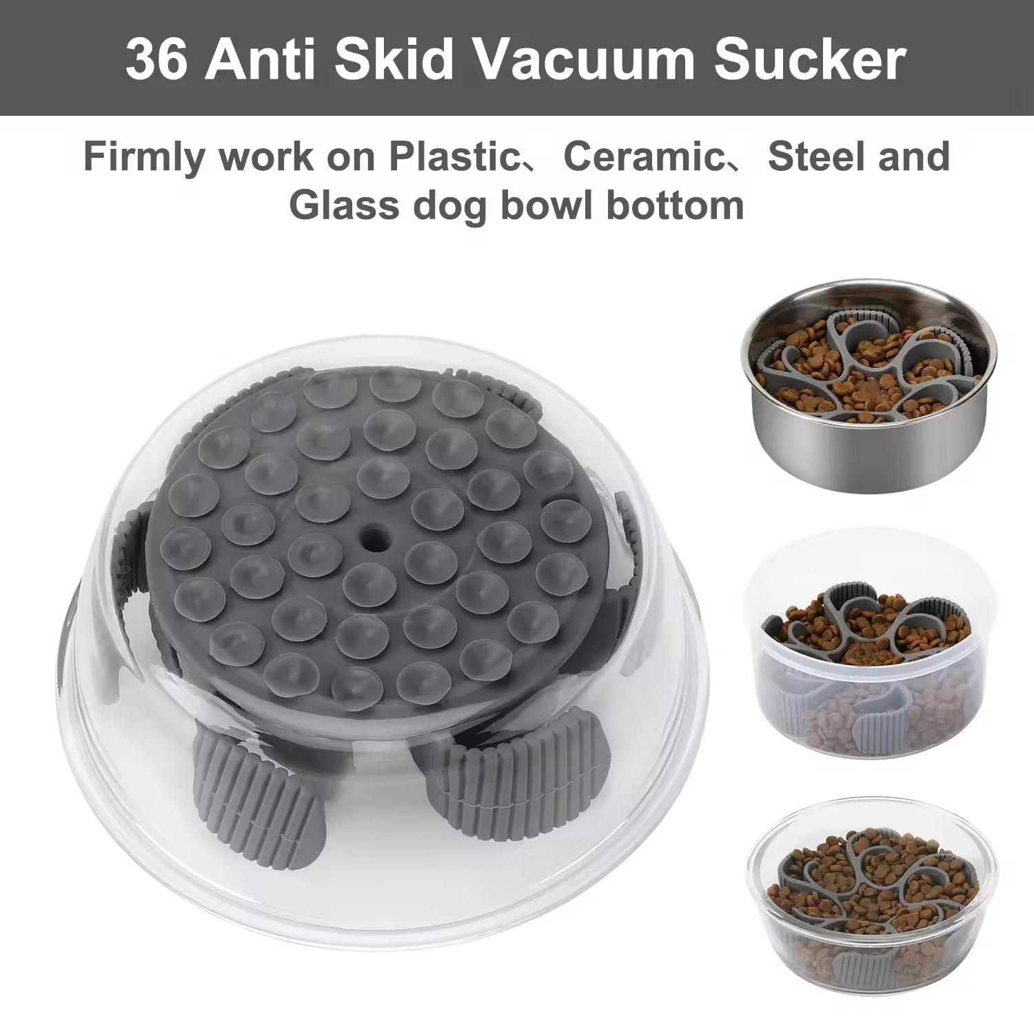 Silicone Spiral Slow Feeder Dog Bowl