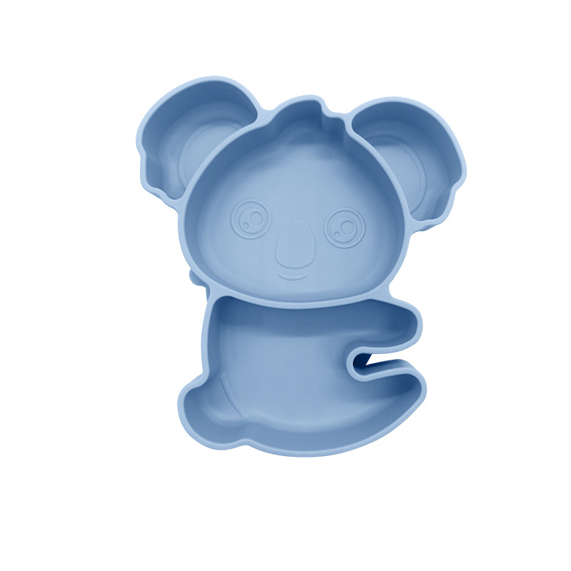 Koala Divided Silicone Baby Plates with Suction Cup