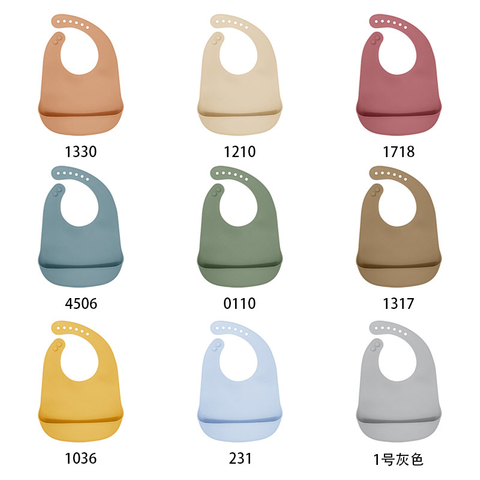 Adjustable Fit Waterproof Silicone Baby Bibs