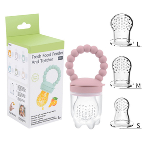 Wholesale Custom BPA Free Food Grade Silicone Baby Pacifiers for Baby Food Fresh Fruit Feeders with S M L Nipples