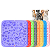 Square Cartoon Pet Silicone Licking Mat