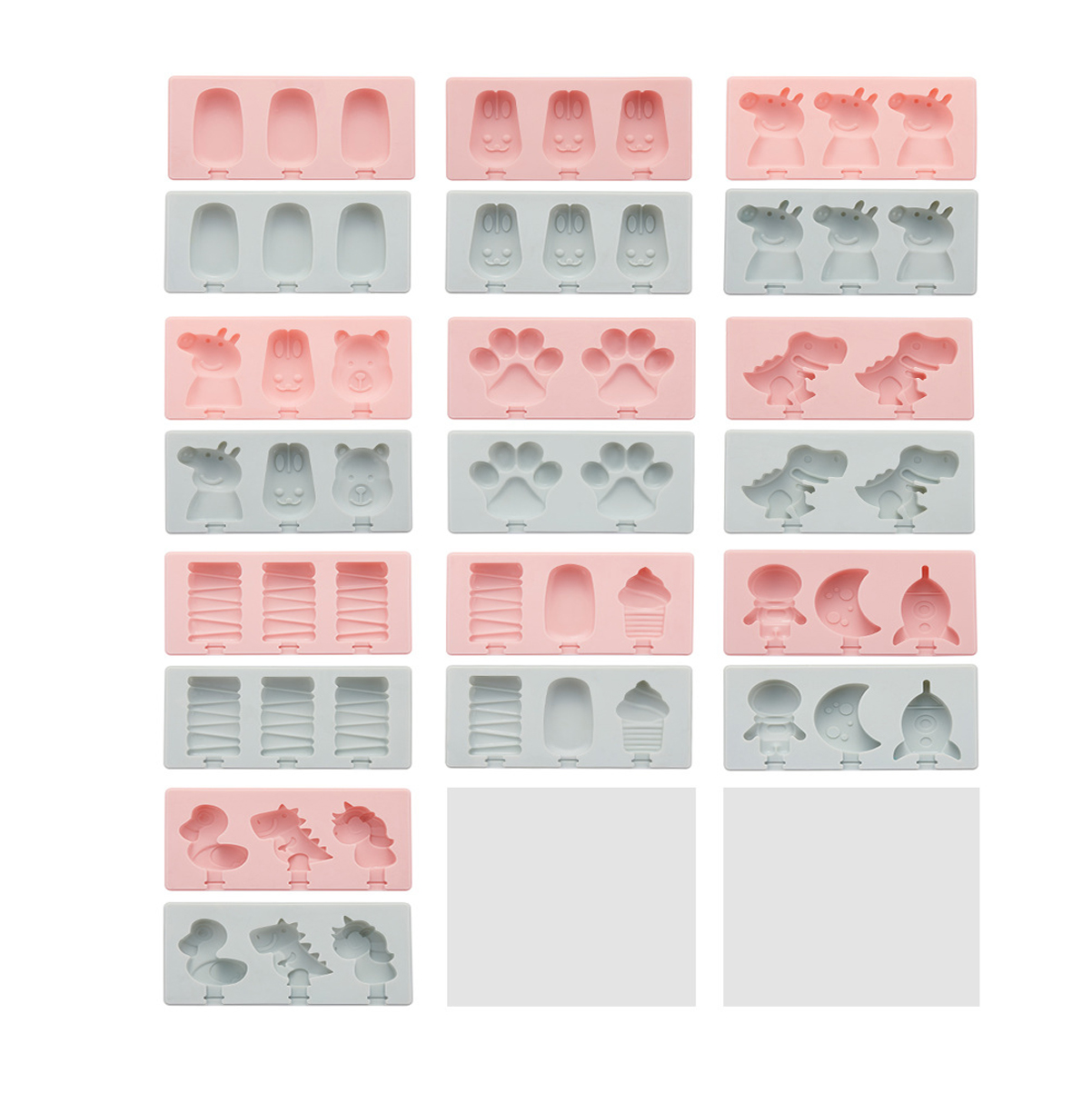 Cartoon Ice Cream Silicone Mold with Lid