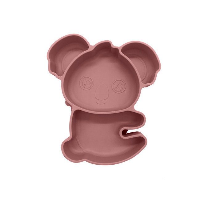 Koala Divided Silicone Baby Plates with Suction Cup