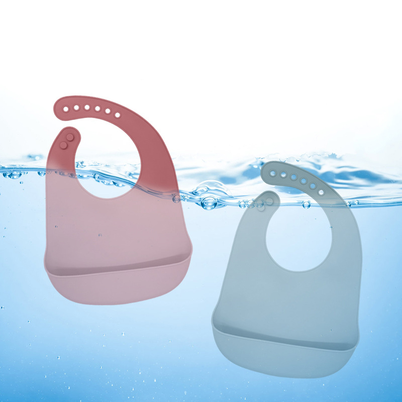 Adjustable Fit Waterproof Silicone Baby Bibs