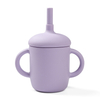 2 in 1 Silicone Baby Sippy Cup Or Training Cup with Silicone Lid Silicone Straw And Replacement Straw