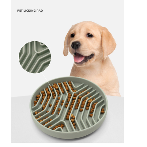  Custom Logo Silicone Pet Licking Dish with Suction Cup