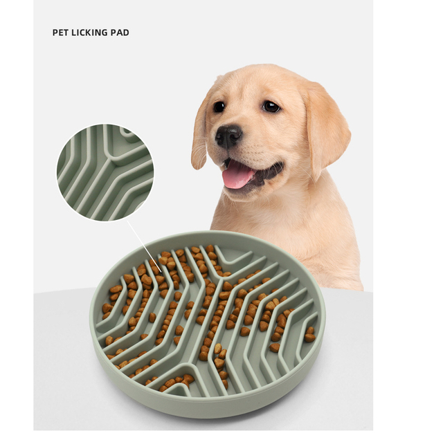  Custom Logo Silicone Pet Licking Dish with Suction Cup