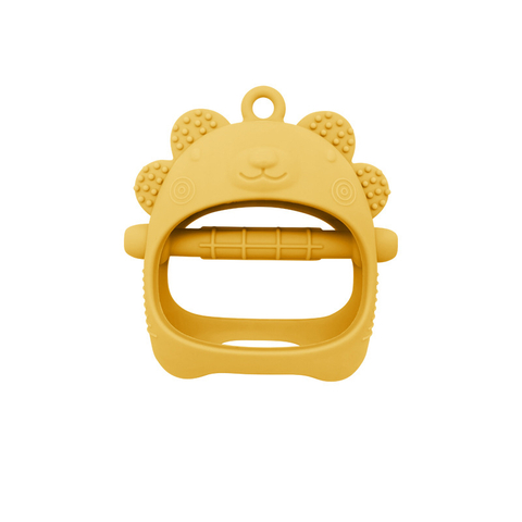New BPA Bear Head Baby Teething Toy Food-grade Silicone Teether Gloves