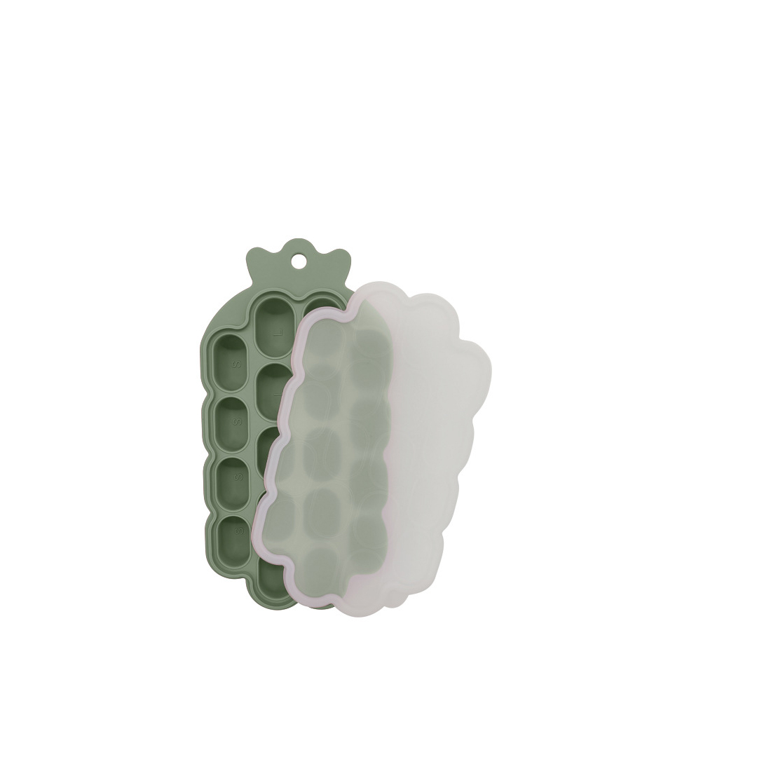 Wholesale Large Capacity Household Quick-freezing Round Silicone Food-grade Ice Cube Molds with Lids