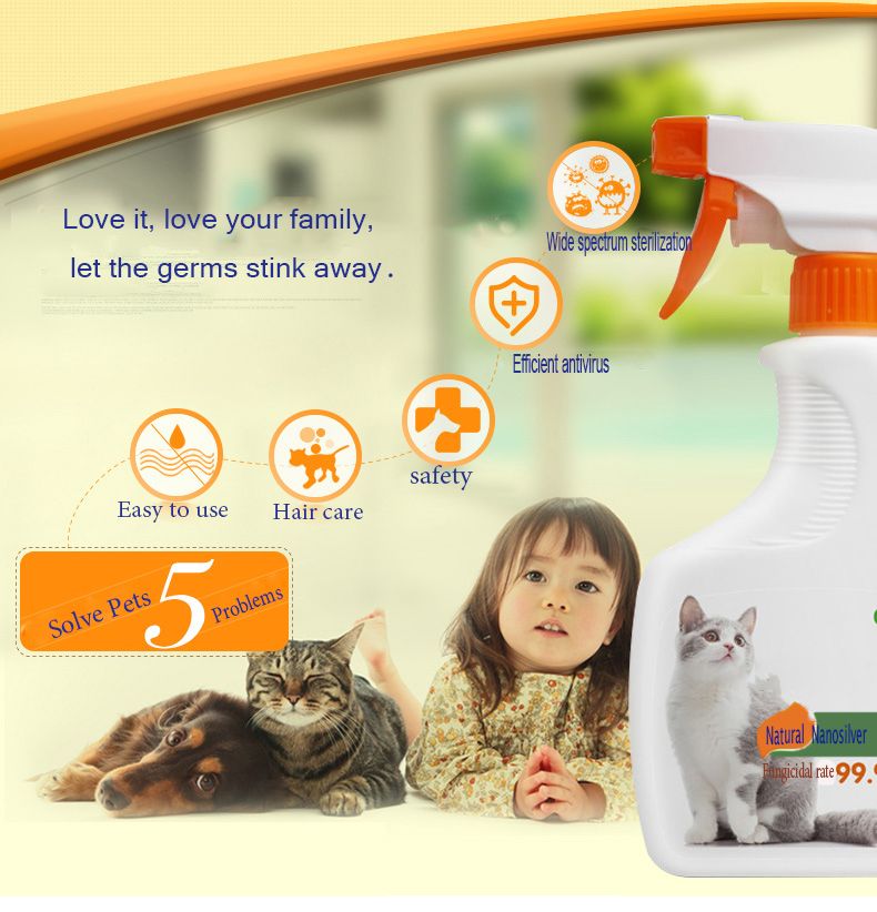 Manufacture Food Grade 120PPM Antimicrobial Nano Colloidal Silver Spray Private Label For Pets Skin Care Treatment
