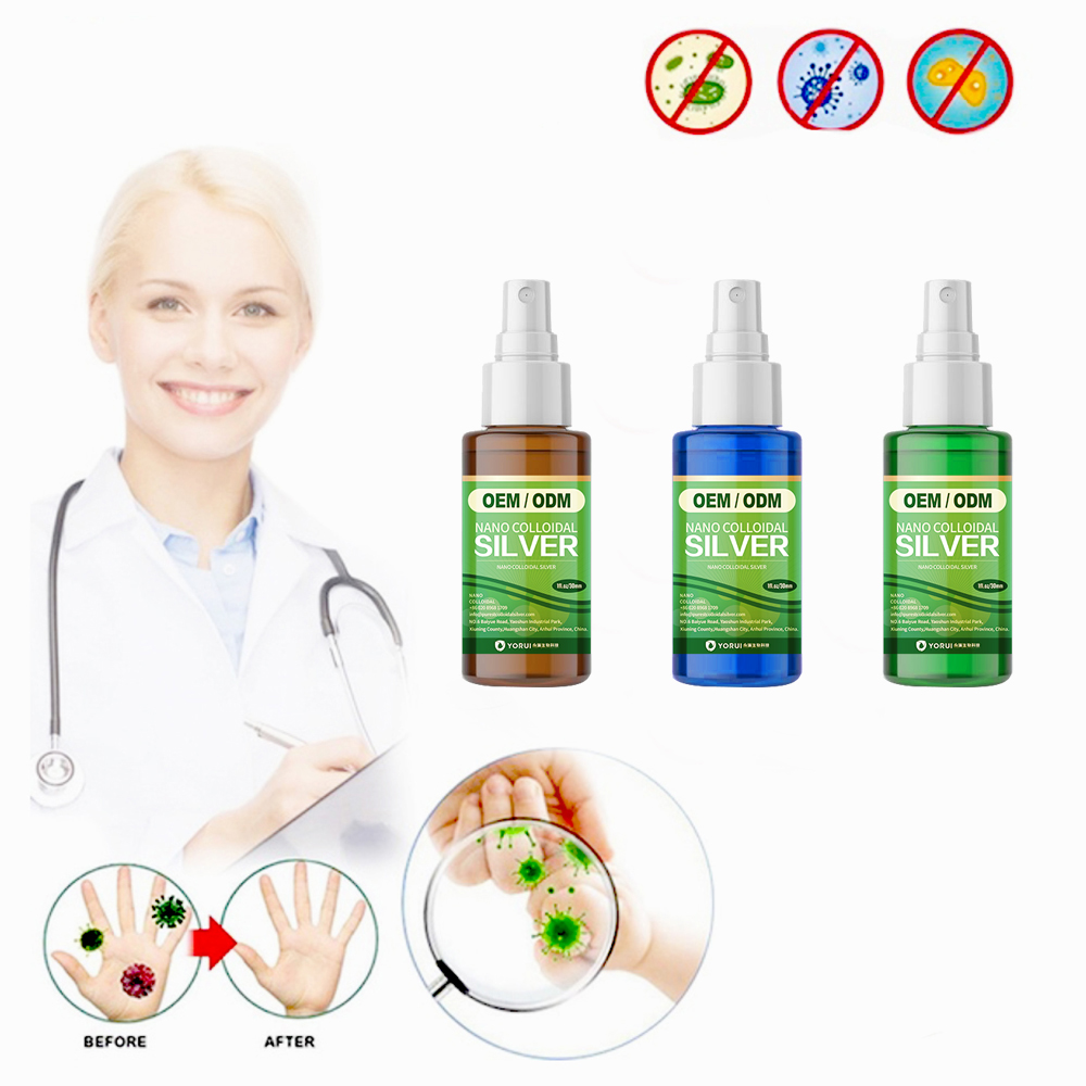 99.99% Sterilization 30ppm Colloidal Nano Silver Antibacterial Spray Applied To Burn Wound Care Treatment