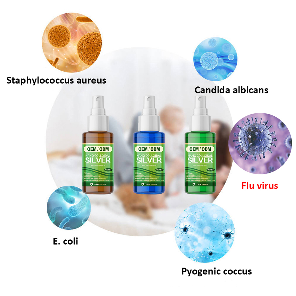 99.99% Sterilization 30ppm Colloidal Nano Silver Antibacterial Spray Applied To Burn Wound Care Treatment