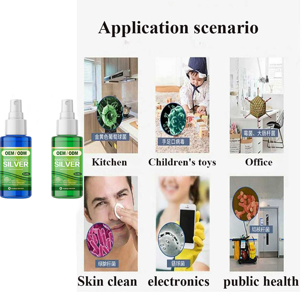 99.99% Sterilization 30ppm Colloidal Nano Silver Antibacterial Spray Applied To Burn Wound Care Treatment